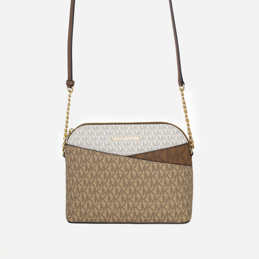 Michael Kors Bandolera Jet Set Color Block -MarrĂłn / Hueso