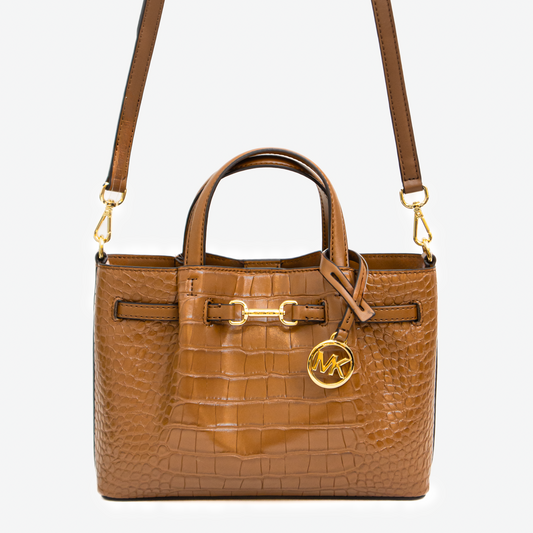 Grayson Small Satchel con relieve de Cocodrilo