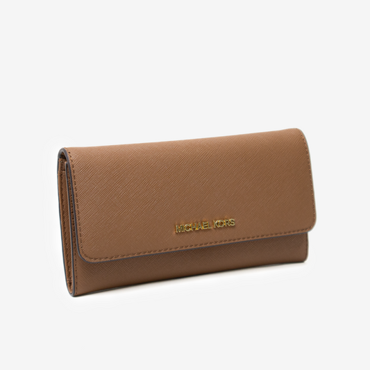 Billetera Michael Kors Jet Set -  Camel Leather