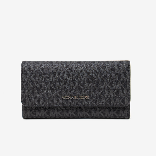 Billetera Michael Kors Jet Set - Black Signature