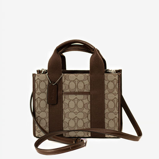 Coach Field Tote 22 – Signature Canvas Marrón