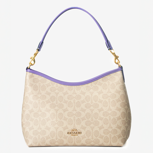 Coach Hobo Bag – Signature Canvas & Cuero Lila