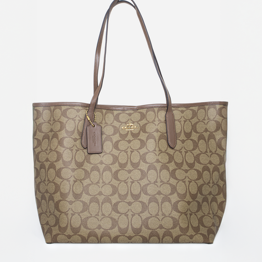 Bolso tote Coach City Signature Canvas – Marrón