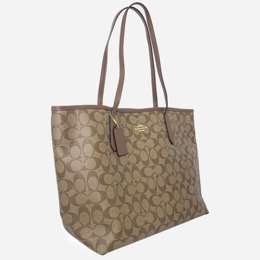 Bolso tote Coach City Signature Canvas – Marrón