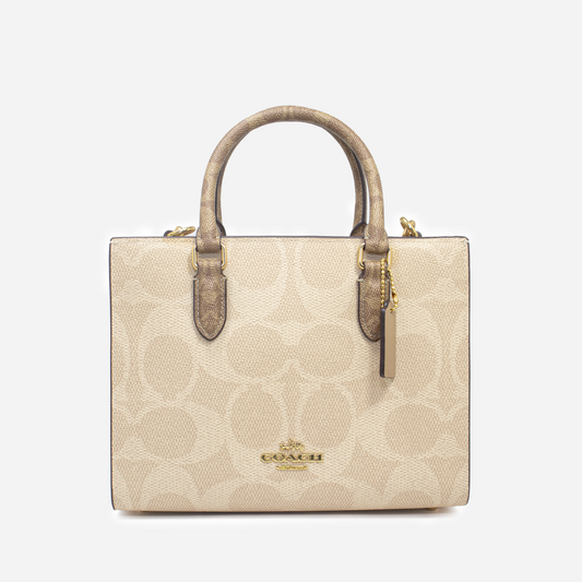 Coach Mini Tote Signature Canvas - Beige
