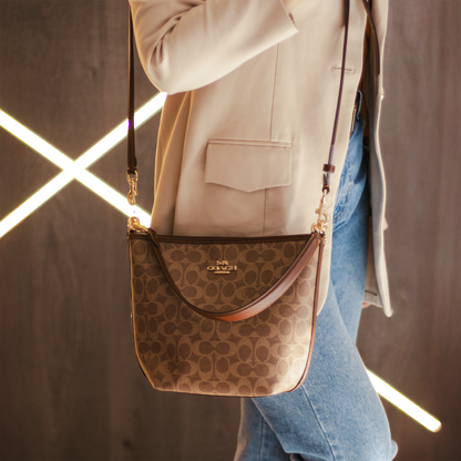 Coach Signature Bucket Bag - Caramel