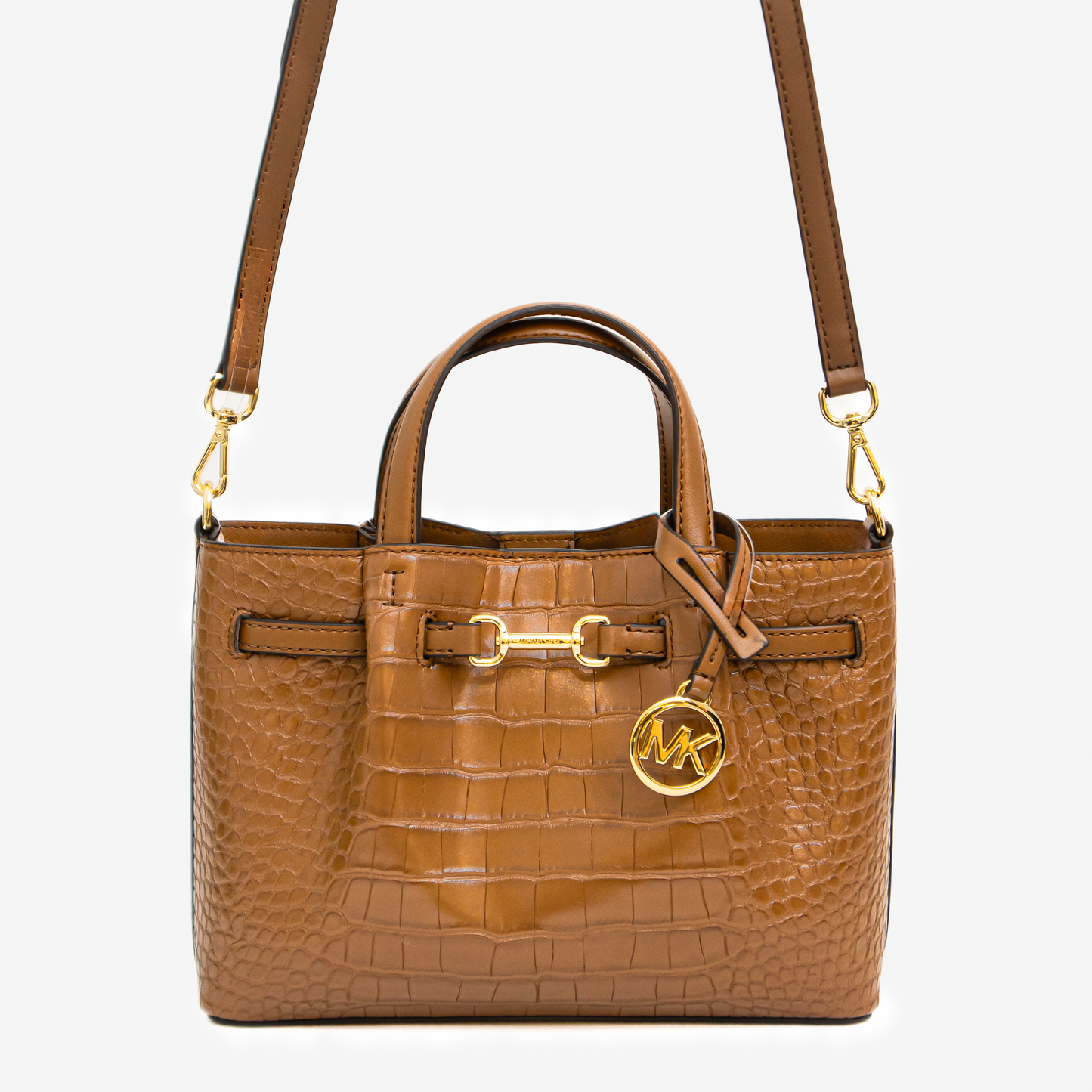 Grayson Small Satchel con relieve de Cocodrilo