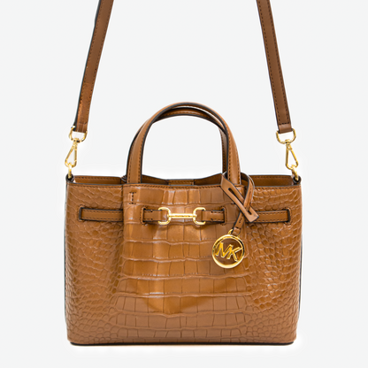 Grayson Small Satchel con relieve de Cocodrilo
