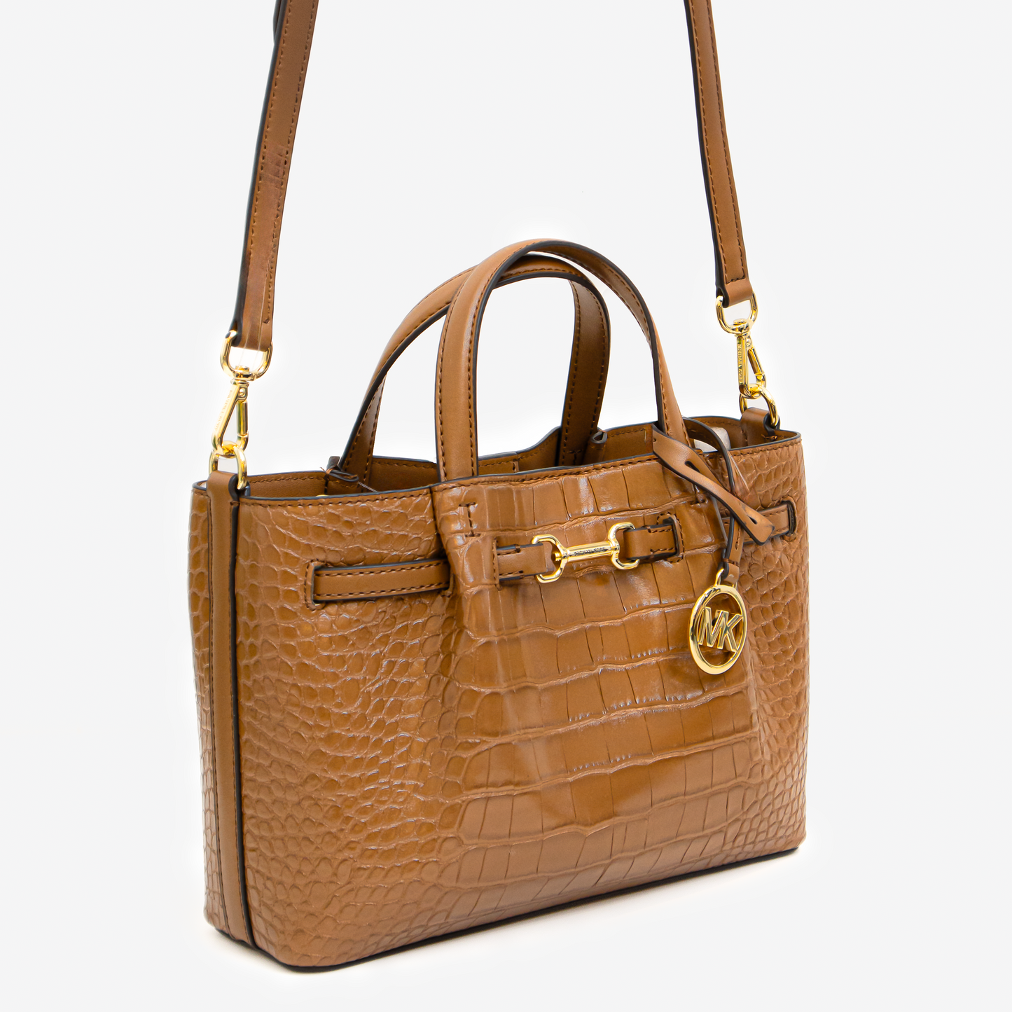 Grayson Small Satchel con relieve de Cocodrilo
