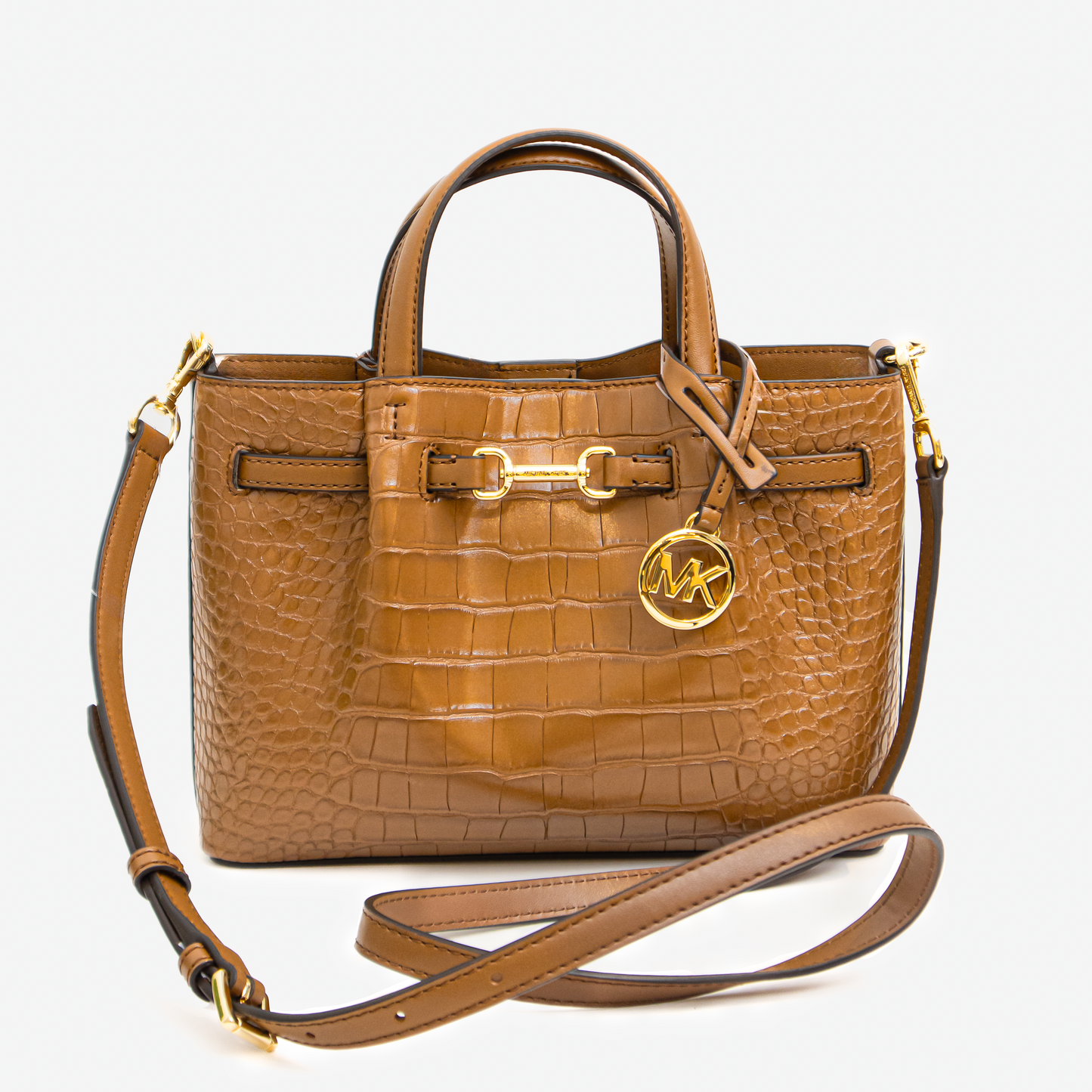 Grayson Small Satchel con relieve de Cocodrilo