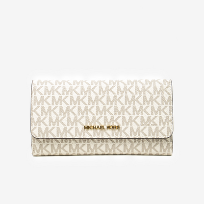 Billetera Michael Kors Jet Set - Vanilla Signature