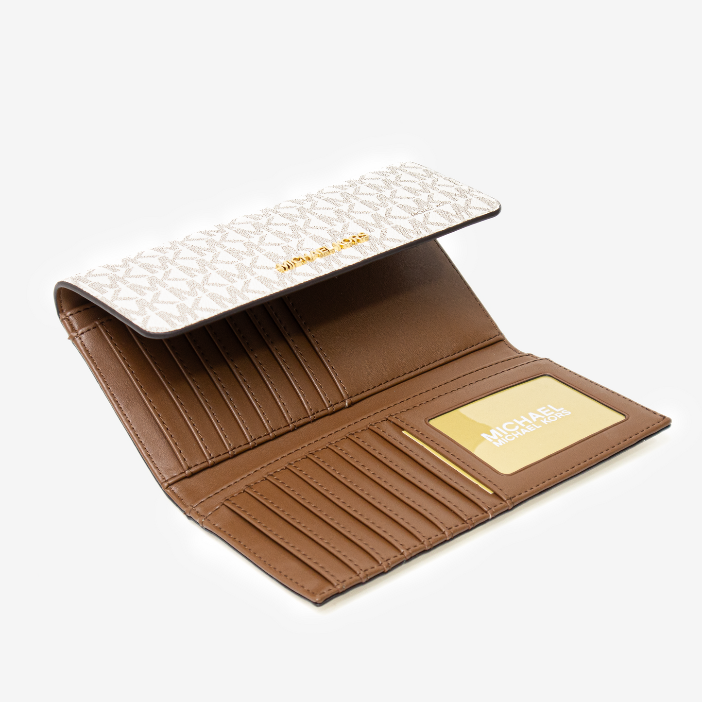 Billetera Michael Kors Jet Set - Vanilla Signature
