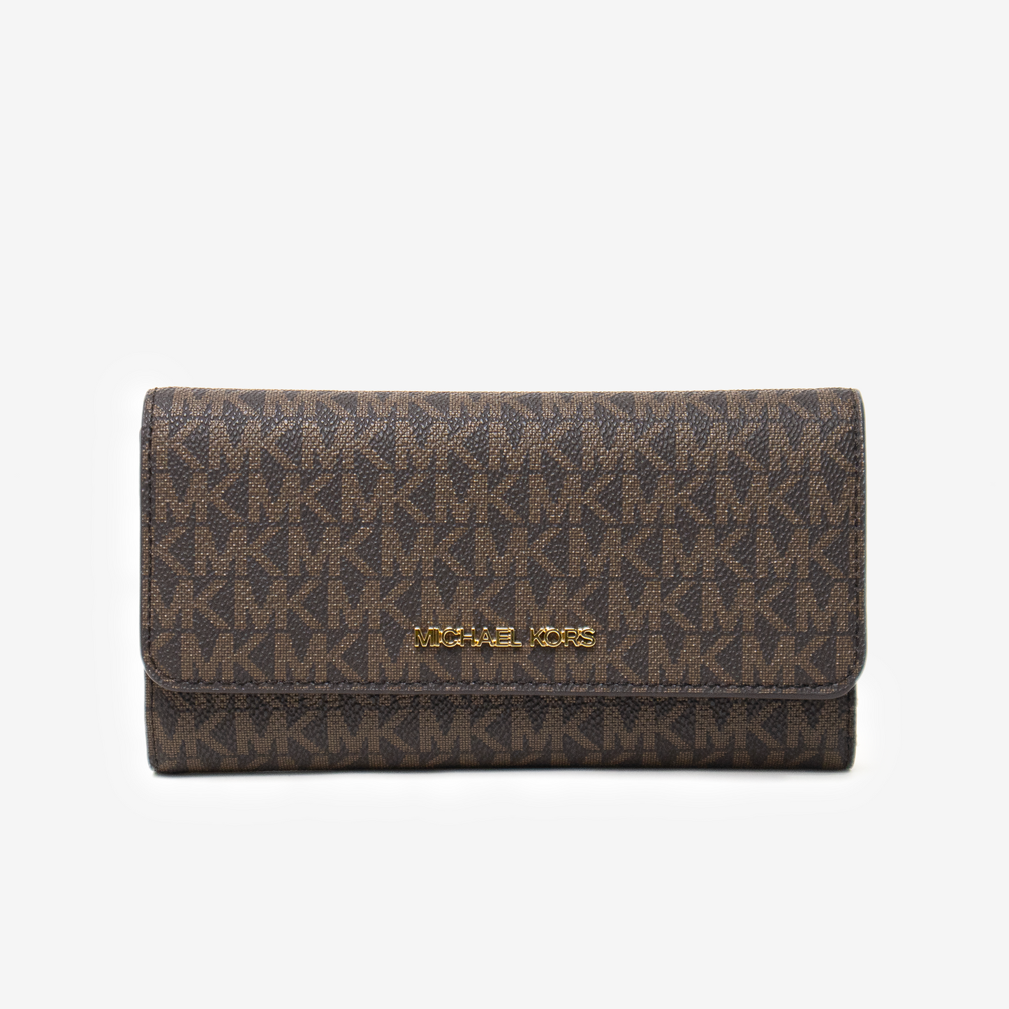 Billetera Michael Kors Jet Set - Brown Signature