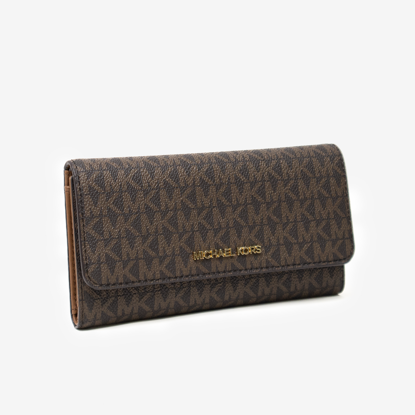 Billetera Michael Kors Jet Set - Brown Signature