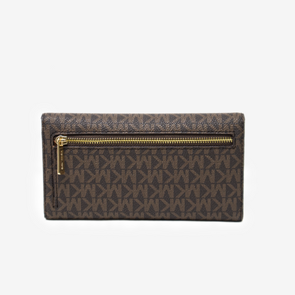 Billetera Michael Kors Jet Set - Brown Signature