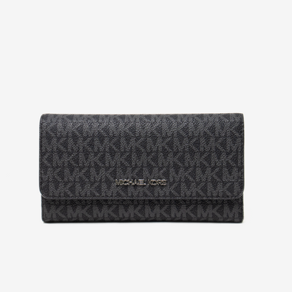 Billetera Michael Kors Jet Set - Black Signature