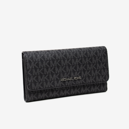 Billetera Michael Kors Jet Set - Black Signature
