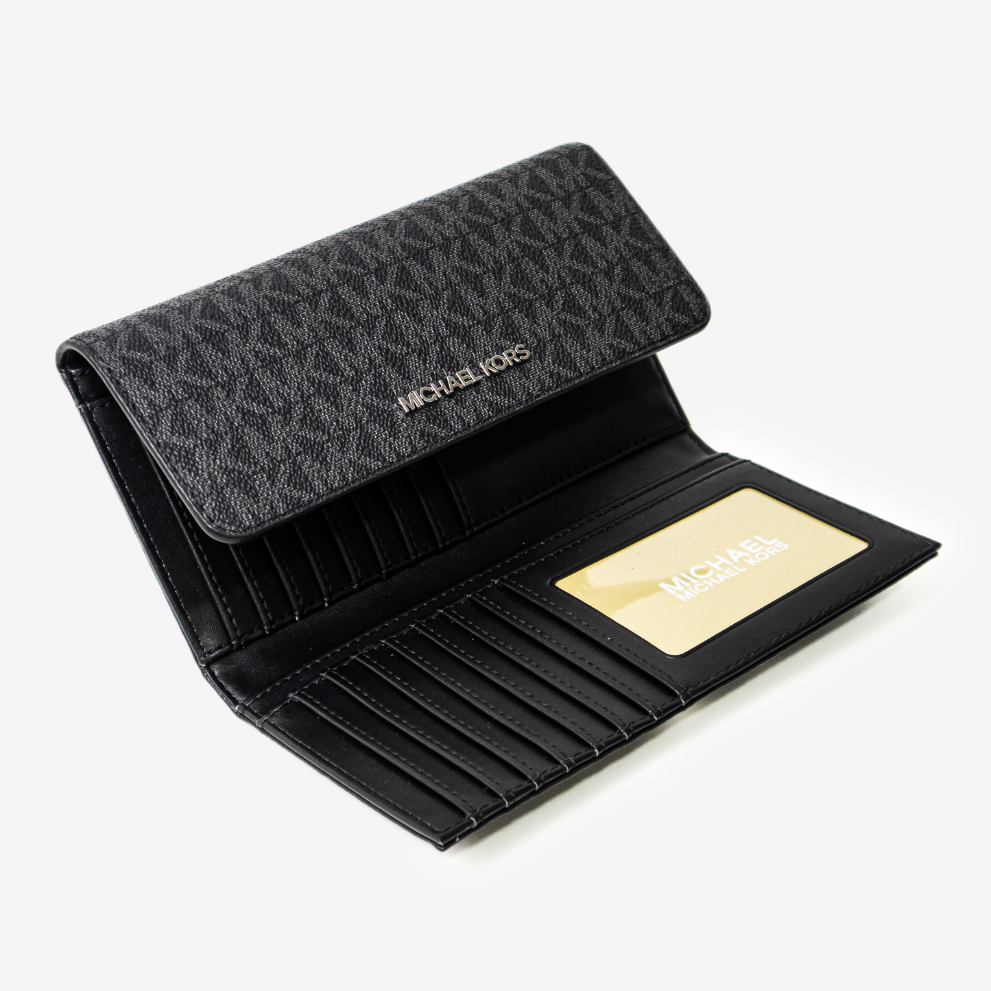 Billetera Michael Kors Jet Set - Black Signature