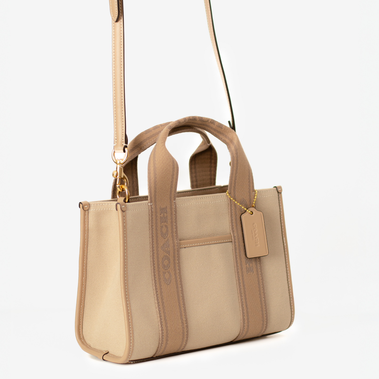 Coach Field Tote 22 Canvas Bag Caramelo