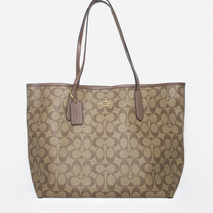 Bolso tote Coach City Signature Canvas – Marrón