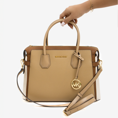 Michael Kors Small Tote Bag Tricolor Beige, Camel y Crema)