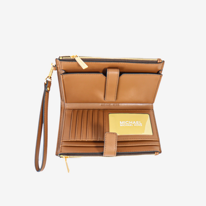 Billetera Michael Kors Jet Set Wristlet – Monograma Marrón