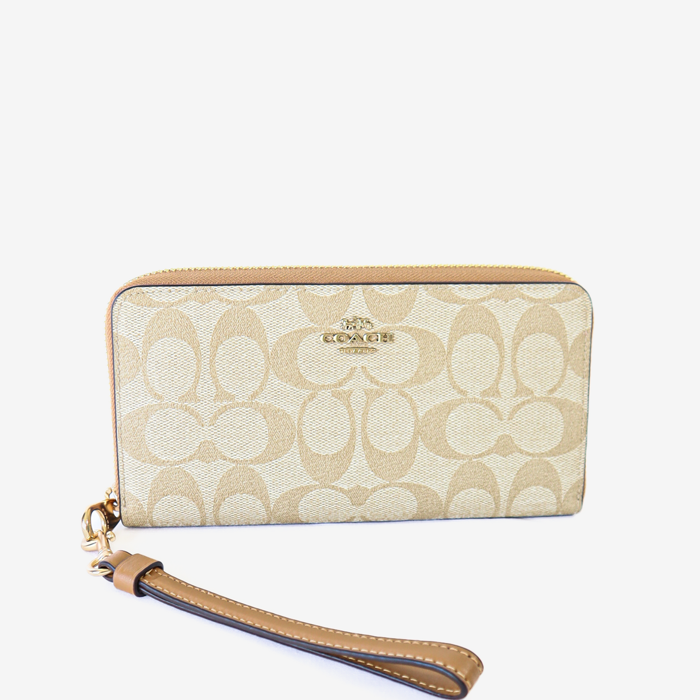 Billetera Coach Signature - Beige