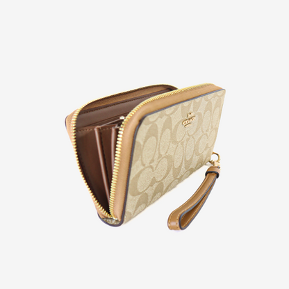Billetera Coach Signature - Beige