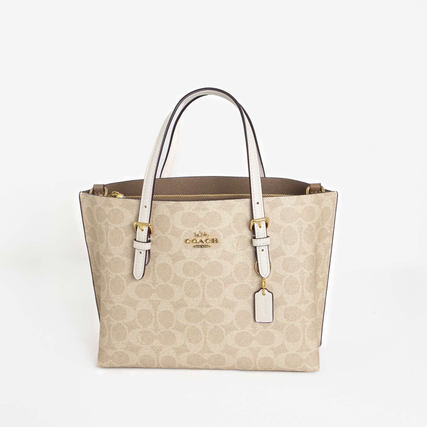 Coach Signature Mollie 25 Tote Bag - Beige