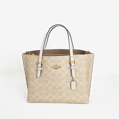 Coach Signature Mollie 25 Tote Bag - Beige