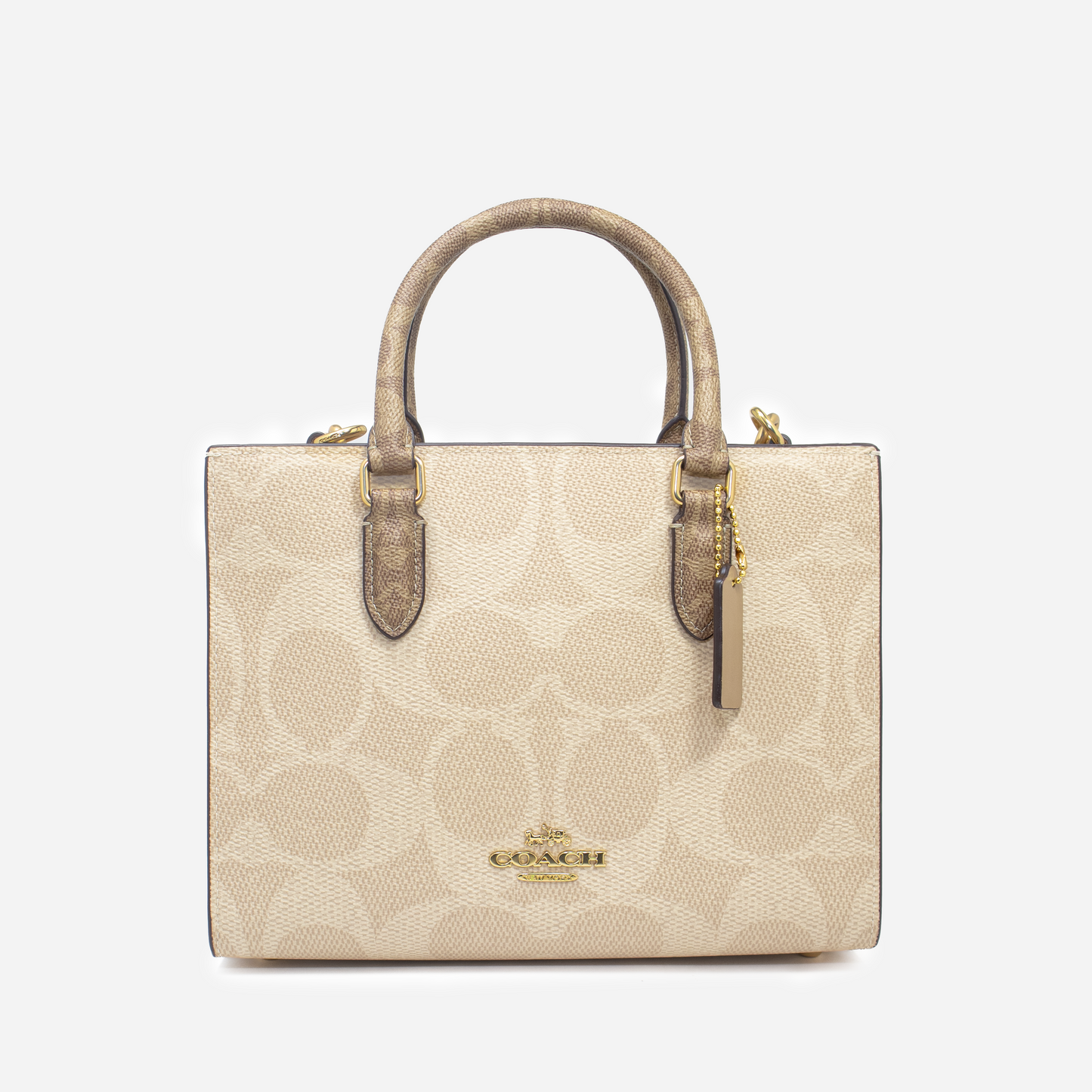 Coach Mini Tote Signature Canvas - Beige