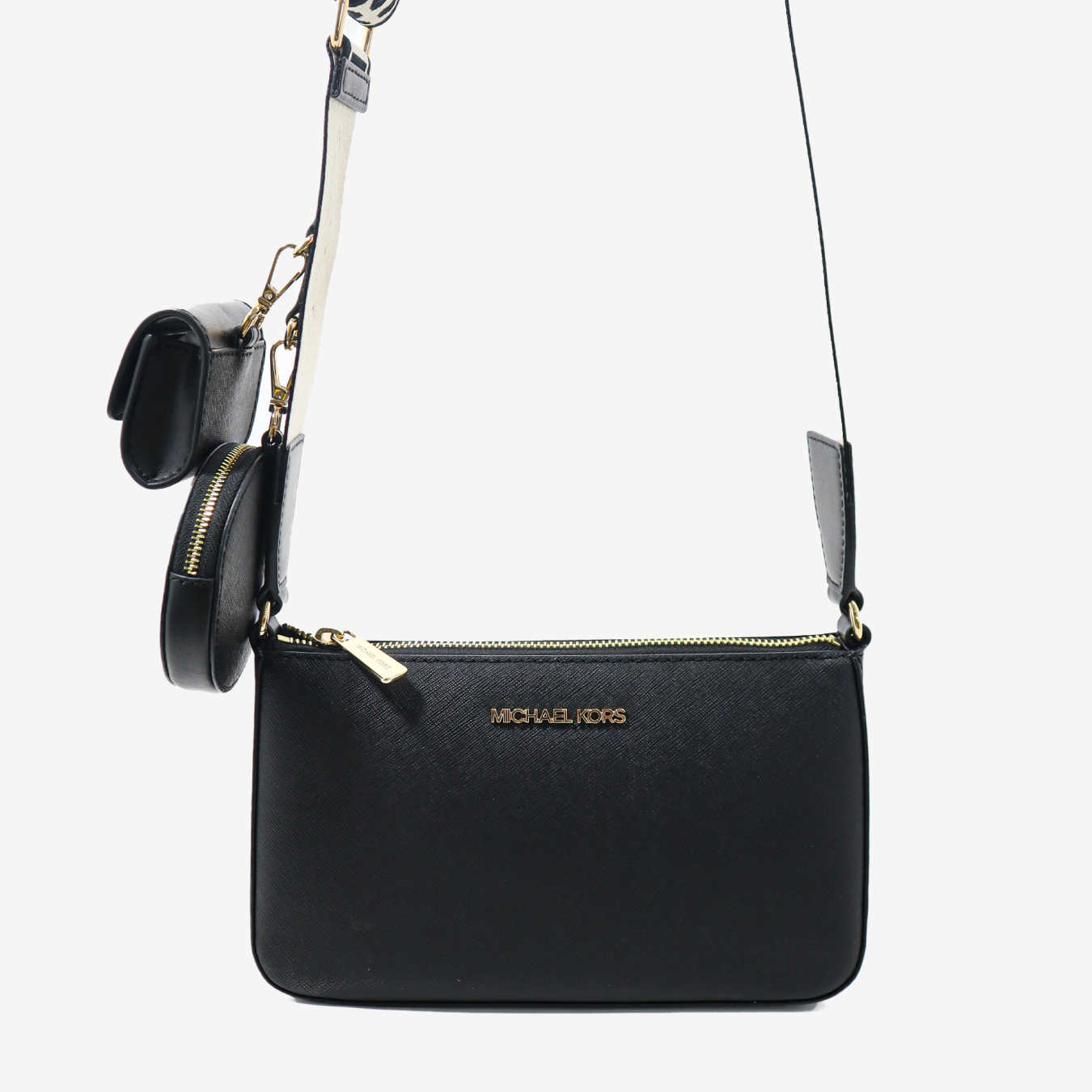 Cartera Michael Kors con Doble Monedero - Negro