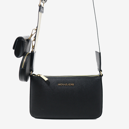 Cartera Michael Kors con Doble Monedero - Negro
