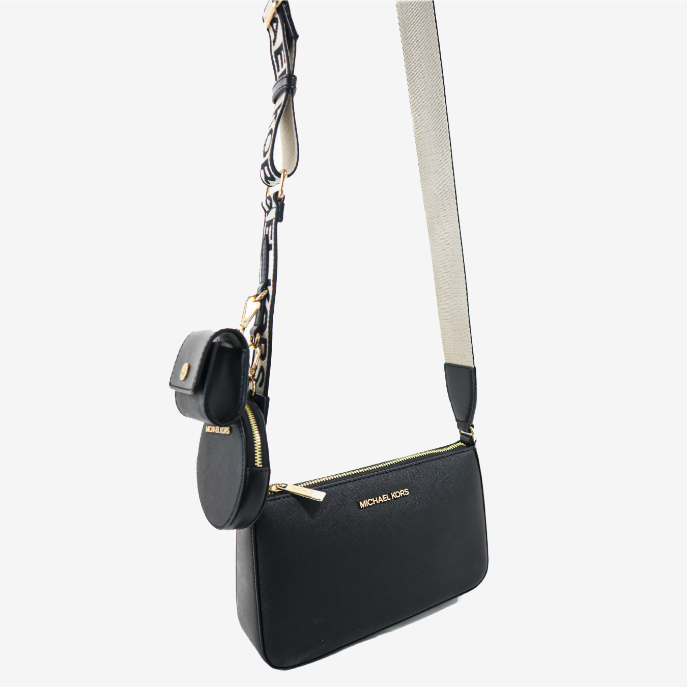 Cartera Michael Kors con Doble Monedero - Negro