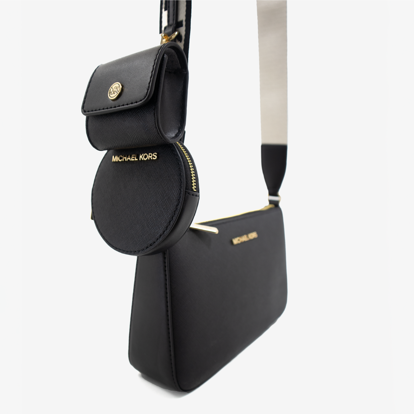Cartera Michael Kors con Doble Monedero - Negro