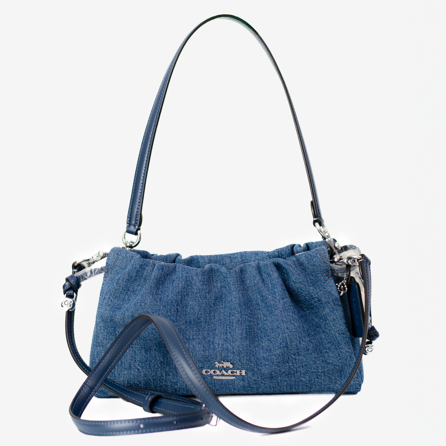 Coach Denim Ruched Bag