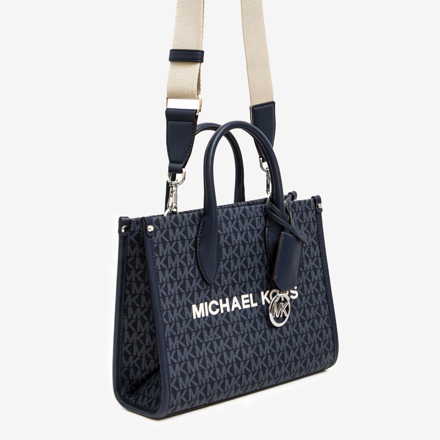 Michael Kors Manhattan Top Handle - Blue Monogram