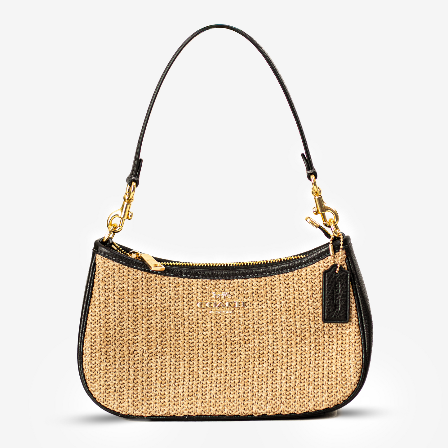 Coach Pochette Raffia Tery Mini Bag – Estilo natural.
