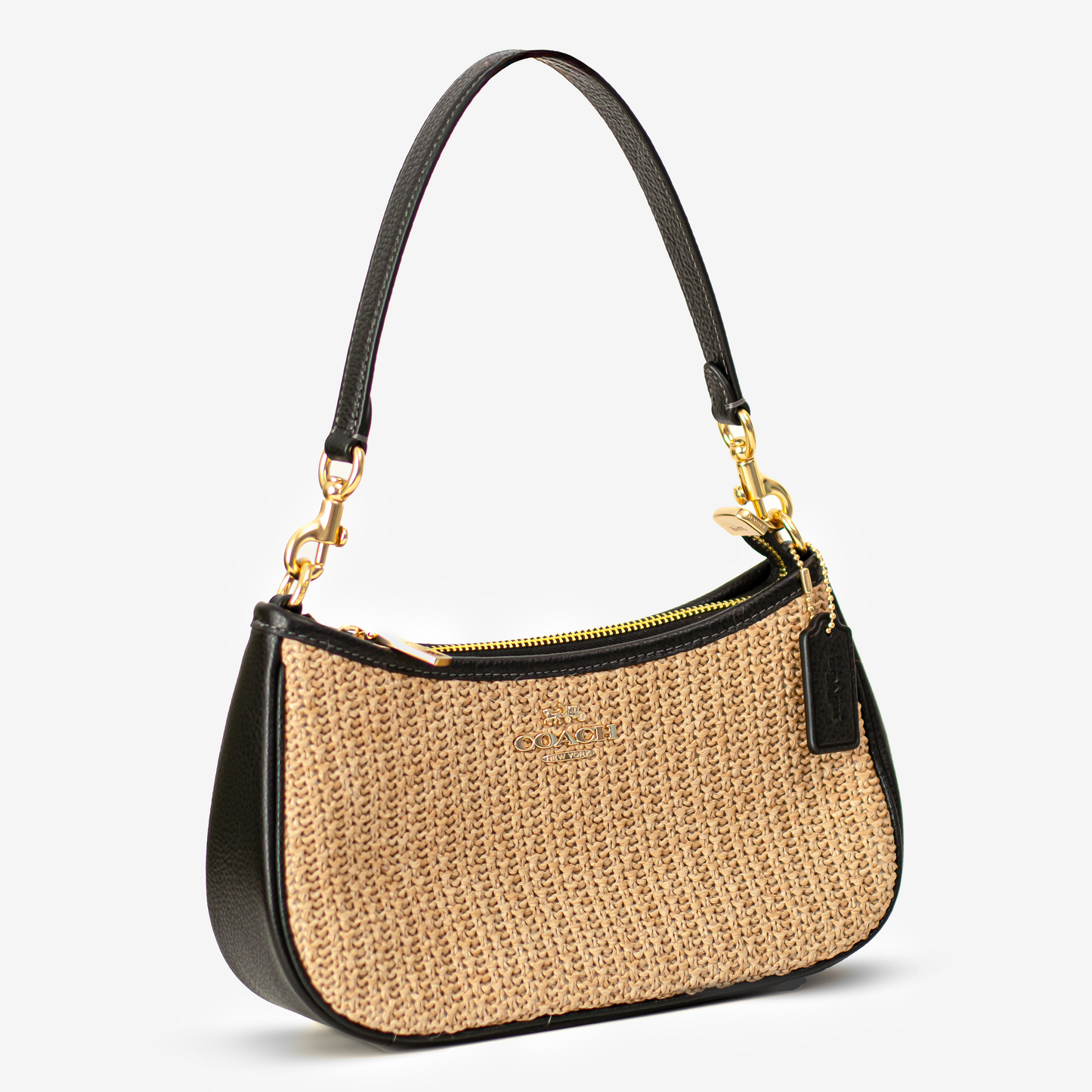 Coach Pochette Raffia Tery Mini Bag – Estilo natural.